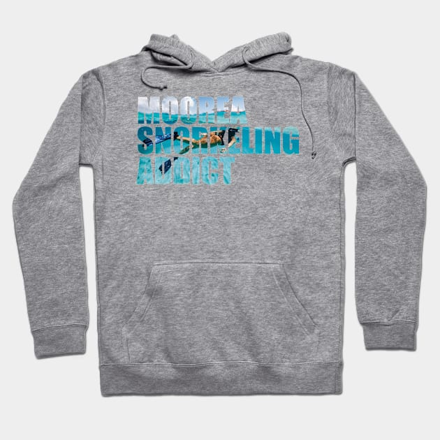 Moorea Snorkeling Addict Woman Photo Hoodie by BlueTodyArt